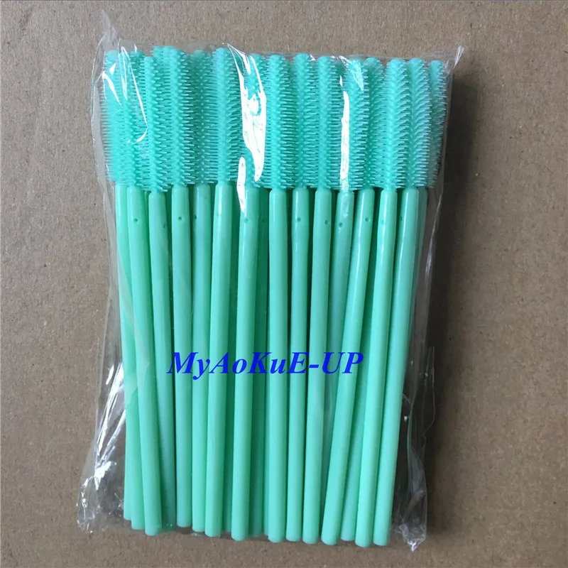 Оптовая продажа 200 шт. одноразовых щеток для ресниц силиконовый материал