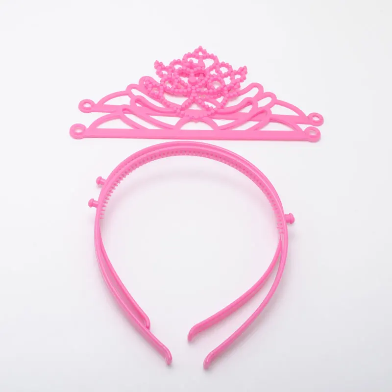 2 шт. девочки Новые Hairbands повязка-корона Diy Волосы полосатые дети обруч для волос детский подарок аксессуары для волос - Цвет: Rose