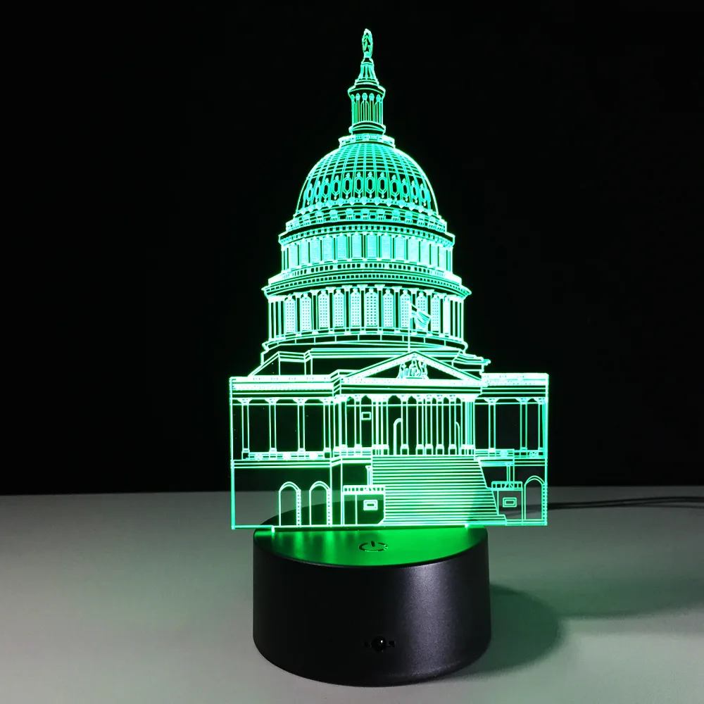 Творческий Белый дом модель Bluetooth Динамик 3D настольная лампа визуальный