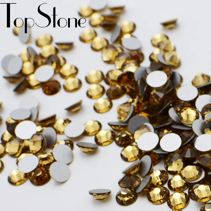 TopStone SS3-SS30 стеклянные стразы с плоской задней поверхностью, стразы для украшения ногтей