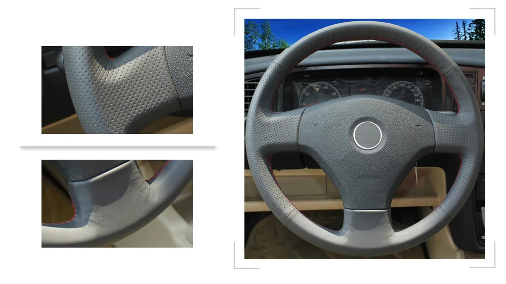 Черный PU искусственная кожа DIY Ручная прошитая крышка рулевого колеса автомобиля для Volkswagen VW Jetta 5 2006-2010 старый Jetta