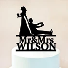 Наконечник для торта Мистер и миссис под заказ, наконечник для торта для жениха и невесты, игровой контроллер для видеоигр, наконечник для торта