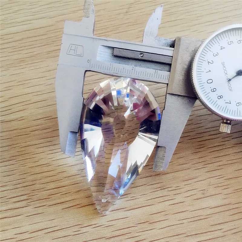 

Free Shipping 100pcs 63mm Lighting Pendants Crystal Trimming Parts Crystal Chandelier Hanging Prism For Wedding Decor
