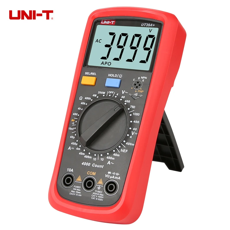 Блок UNI T Цифровой мультиметр ручной диапазон UT39A + UT39C AC DC Вольтметр Омметр емкость