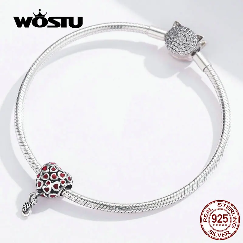 Серьги подвески WOSTU Infinity Love в виде сердца из стерлингового серебра 925 пробы с
