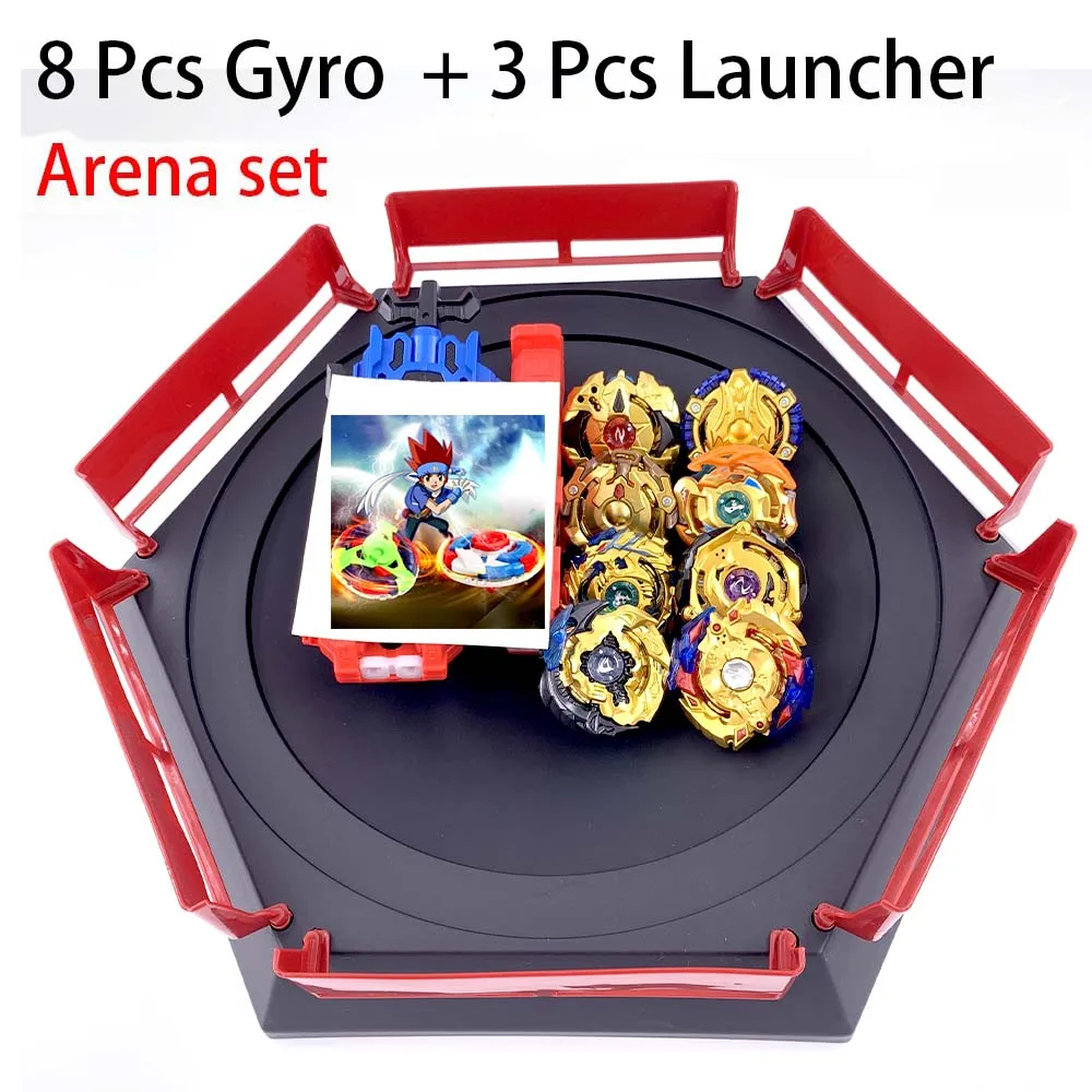 Набор топов пусковых установок Beyblade Arena волчок металлический бой Bey blade металлический взрыв Bayblade стадион детские подарки классическая игрушка - Цвет: 1-ZDP-HJ-11PCS