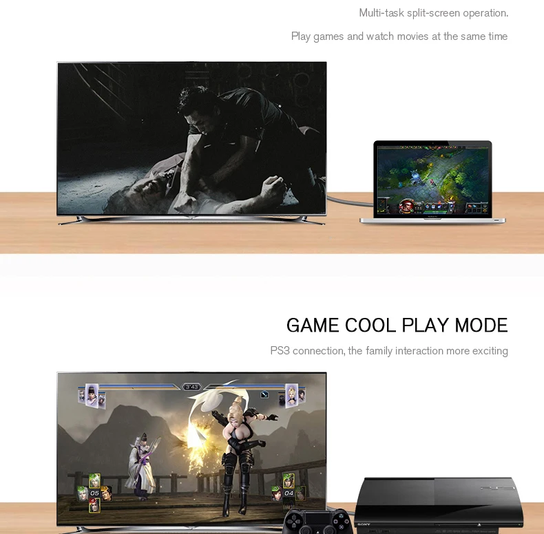 Choseal HDMI кабель 2,0 V 3D 4K* 2K диаметр 11,11 мм HD2.0 кабель нейлоновый плетеный провод для PS3/tv/компьютера/проектора/мультимедиа