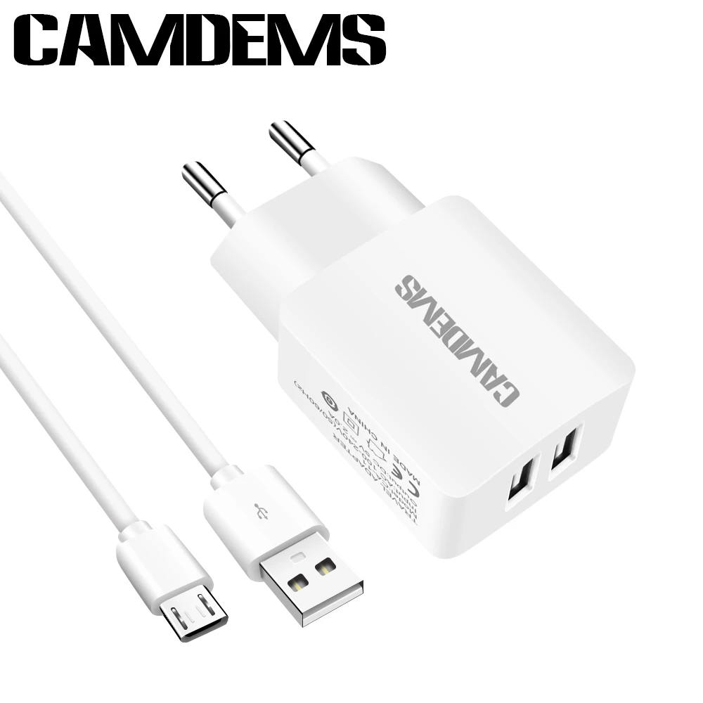 Зарядное устройство micro USB CAMDEMS для Samsung S6 S7 J7 A3 Xiaomi Lenovo LG G4 + настенные сетевые