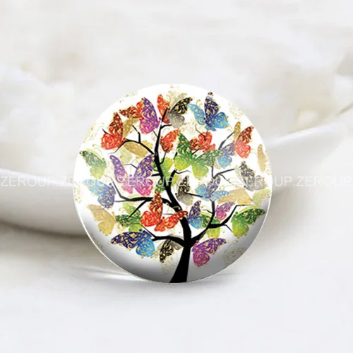 

ZEROUP 20pcs/lot 12mm 20mm 25mm 30mm DIY handmade round photo Glass Cabochon dome jewelry finding Settings pattern flat back