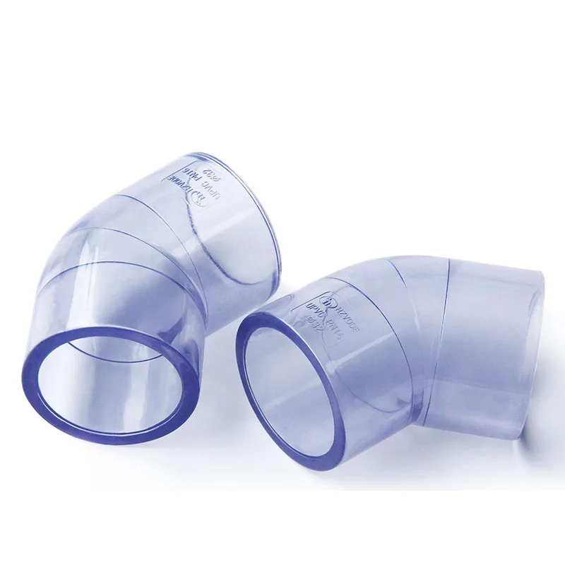 45 градусов локоть UPVC прямой изгиб водопроводные фитинги для аквариума DIY