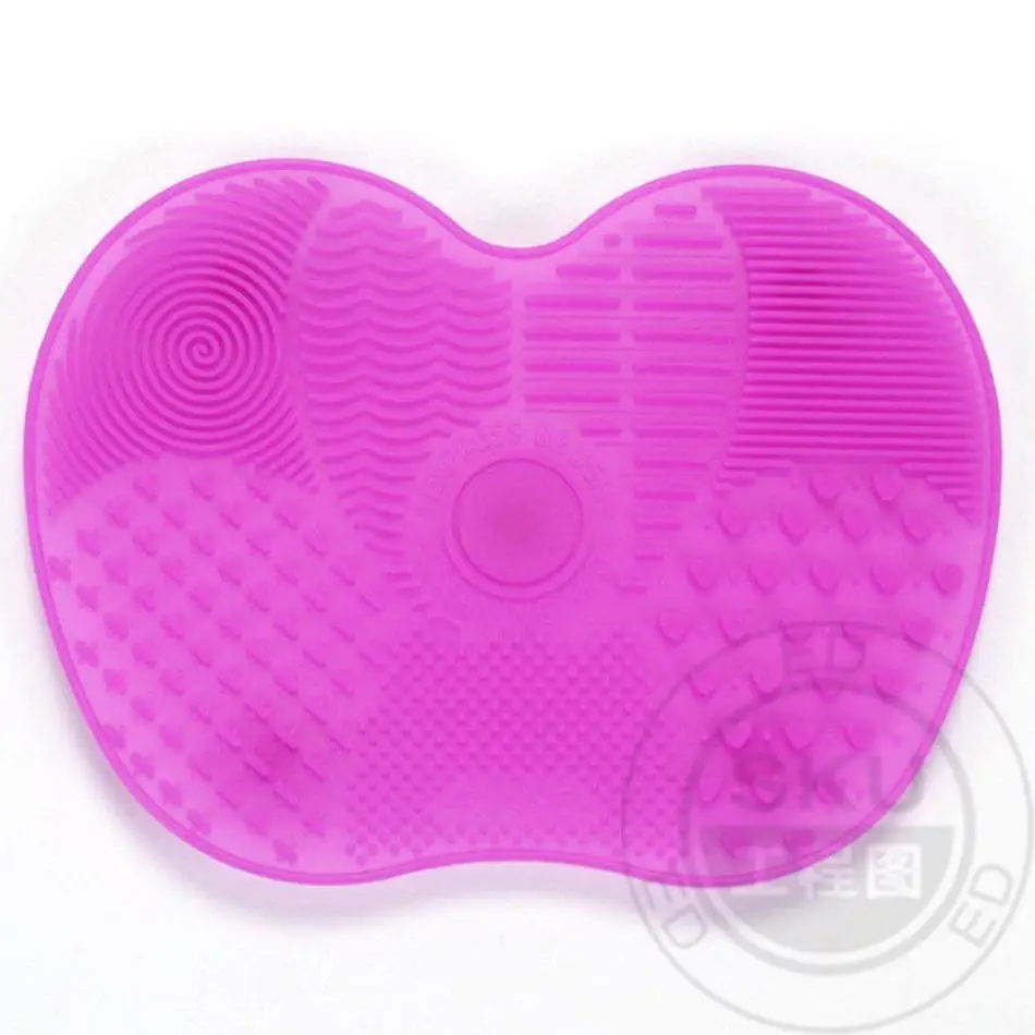 Purple 1 шт. силиконовая щетка для макияжа Чистящая подставка матовая кисть средства для мойки косметические щетки очиститель инструмент мочалка доска инструмент для чистки макияжа - Handle Color: Purple