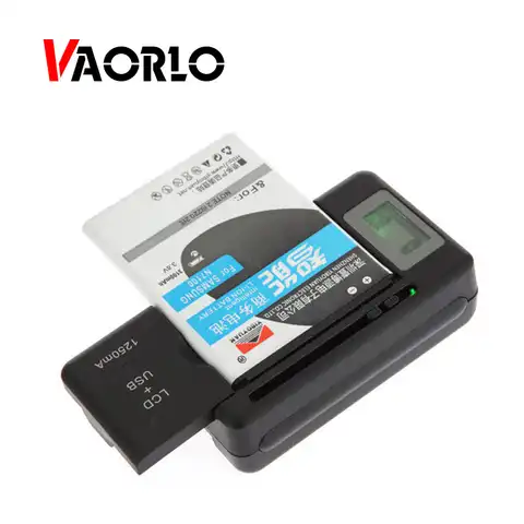 VAORLO мобильное зарядное устройство Универсальный ЖК-экран индикатора USB-порт зарядное устройство для сотового телефона s Зарядка батареи EU US...