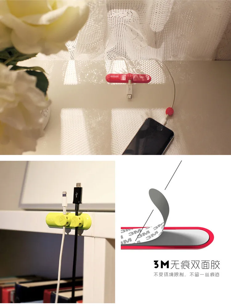 Xiaomi Mijia Bcase Tup Магнитные Настольные Кабельные Зажимы для управления шнуром Крошечные 3 размера в 1 органайзер для проволочных кабелей для Xiaomi Smart Home