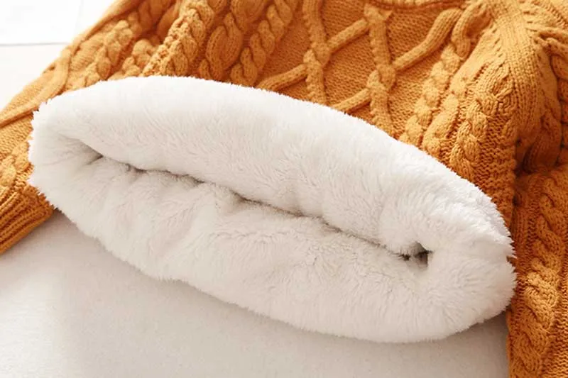 Детский свитер для мальчиков и девочек г. Зимний толстый теплый детский шерстяной свитер для маленьких мальчиков и девочек весенний трикотажный топ с длинными рукавами, одежда