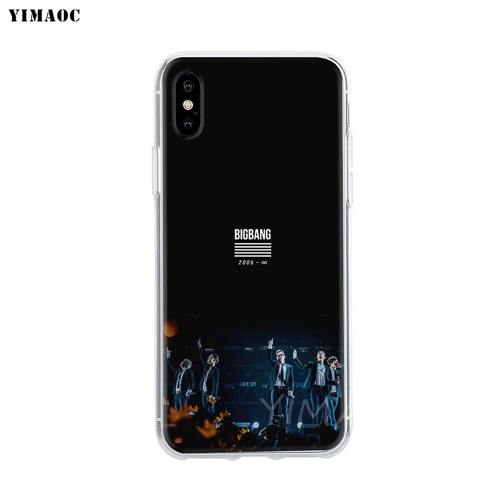 Мягкий чехол YIMAOC BIGBANG G DRAGON Rapper из ТПУ и силикона для iPhone 8 7 6 6S Plus 5 5S SE X XR XS 11 Pro Max |