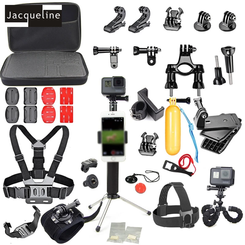 Набор аксессуаров Jacqueline для селфи с зажимом телефона Gopro hero 6 5 4 3 + SJCAM Xiaomi yi EKEN|for gopro