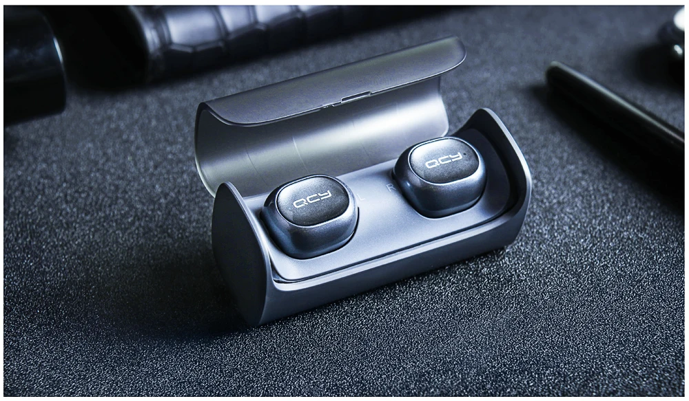QCY Q29 Bluetooth наушники спортивные для бега Беспроводная гарнитура с шумоподавлением 3D стерео наушники с микрофоном и зарядным чехлом