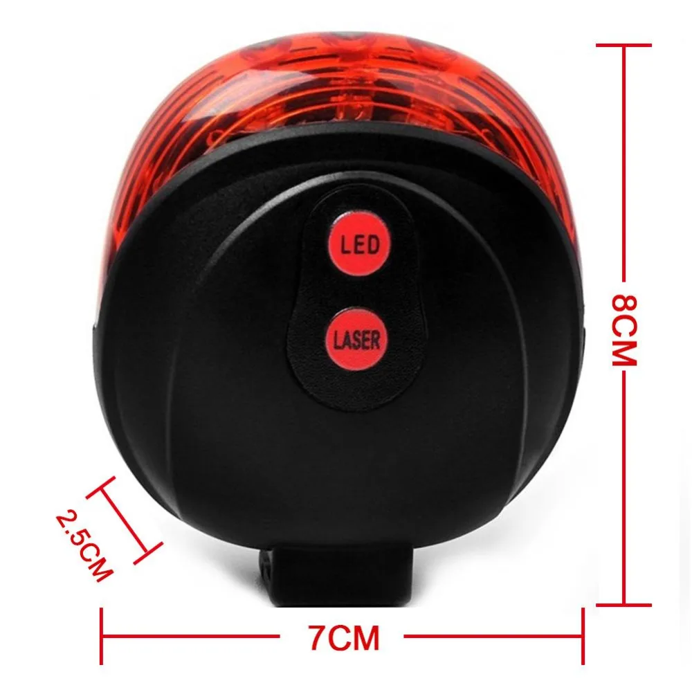 Велосипедные фары 2 Laser 5 LED велосипедный задний Фонарь фонарь сигнальная лампа