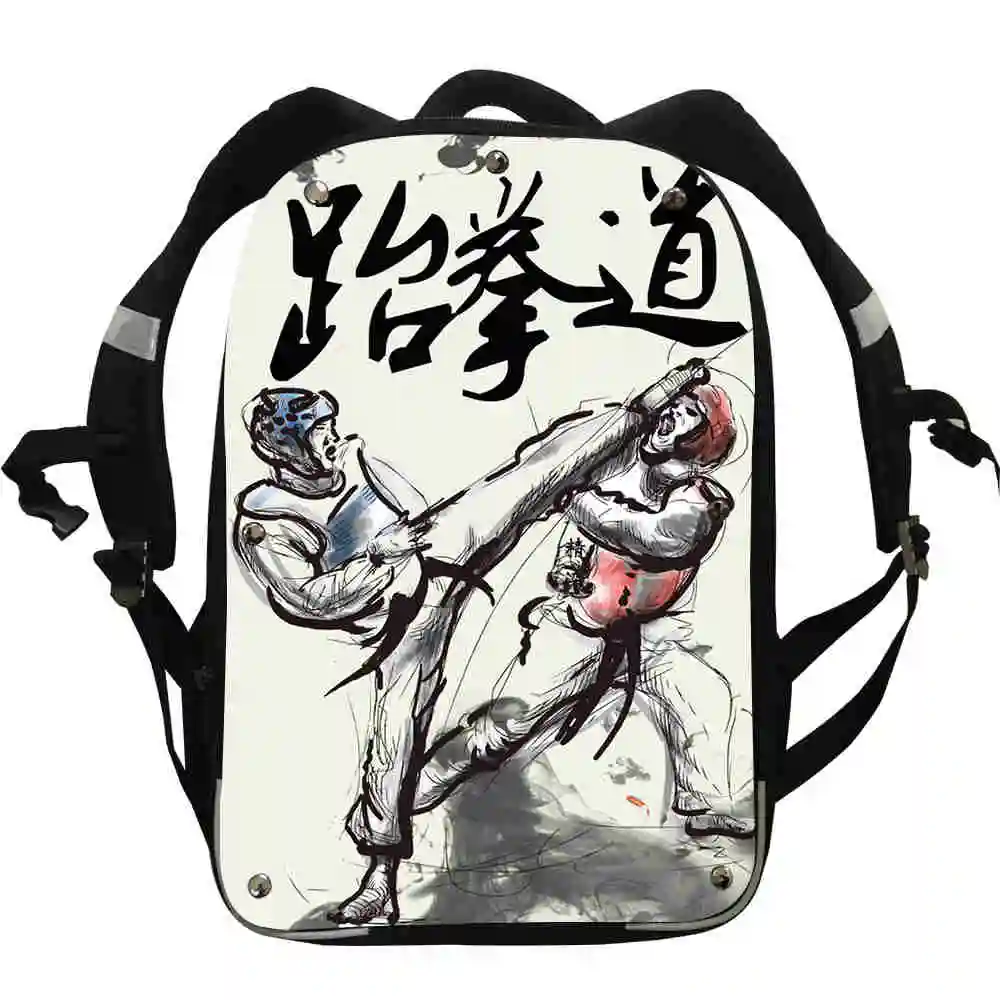 Боевые дзюдо тхэквондо каратэ айкидо Jeet Kune Do рюкзак WiFi животные для женщин мужчин мальчиков девочек подростков школьные сумки Mochila Bolsa - Цвет: T