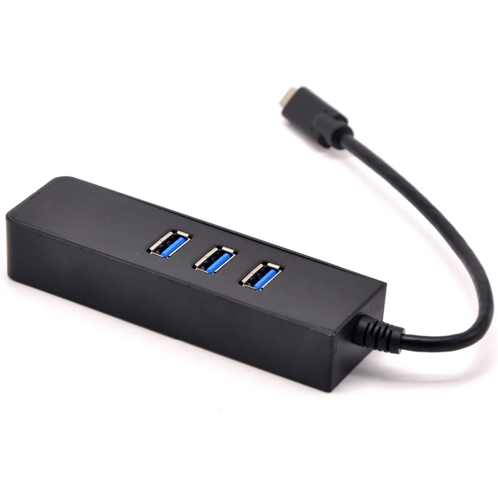 USB 3 1 Тип-C до 3-Порты и разъёмы Hub с адаптер Gigabit Ethernet RJ45 10/100/ 1000 Mbps Realtek RTL8153 USB-C