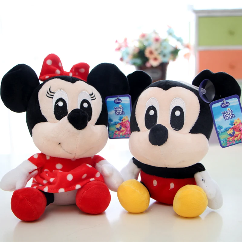 Симпатичные плюшевые игрушки Disney 20 см Микки Маус Минни тигр Kawaii мягкие подарки