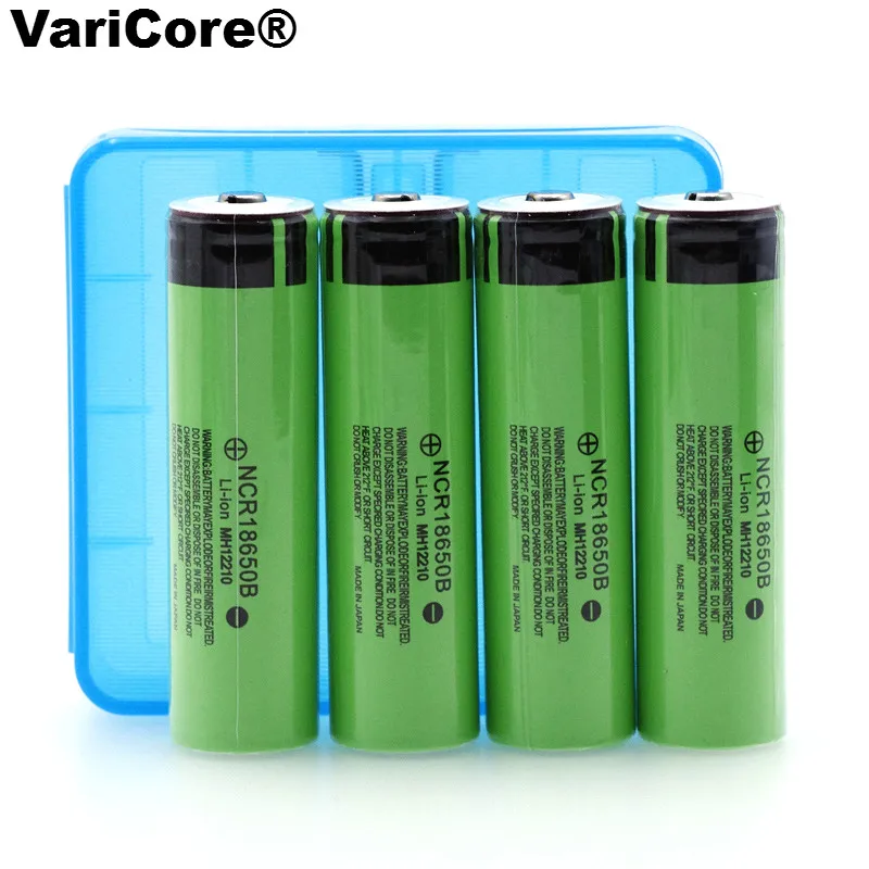 

4PCS VariCore New Original 18650 NCR18650B 3400mAh 3.7V Li-ion Rechargeable battery with Pointed(No PCB) For flashligh batteries