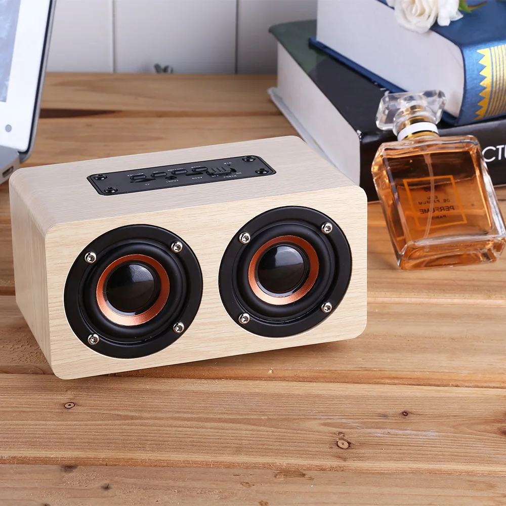 W5 Bluetooth динамик портативный беспроводной плеер деревянный дизайн HiFi аудио Suppor TF