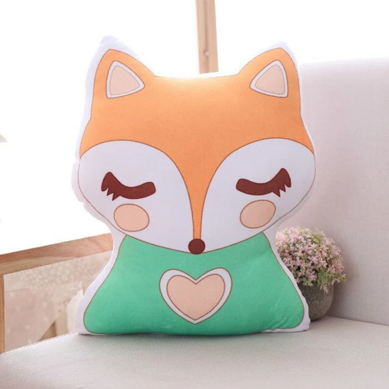 D милые животные в форме лисы детская подушка мультяшная игрушки мягкие плюшевые