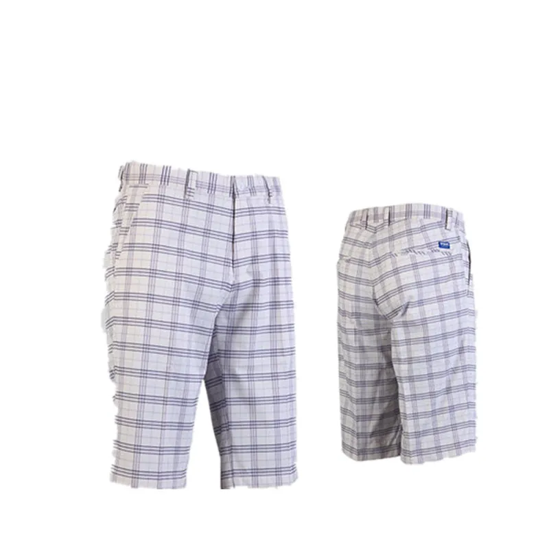 Новый мужской костюм PGM для гольфа летние шорты Короткие клетчатые Ретро стиль