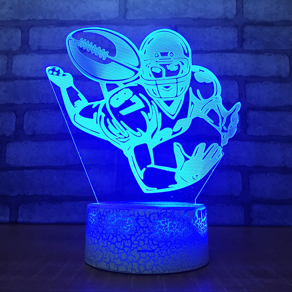 Ночсветильник трапециевидный 3d креативная иллюзионная светодиодная лампа 7