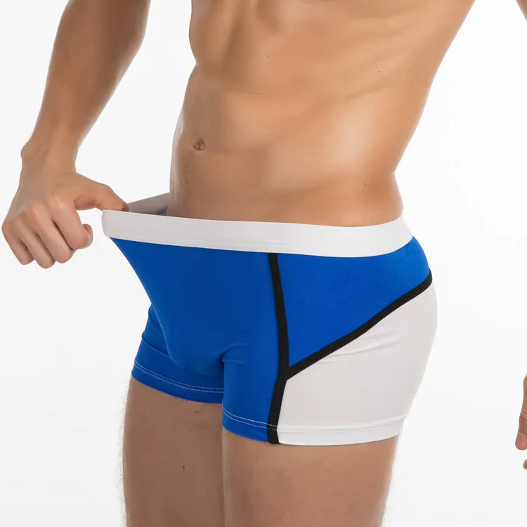 Мужчин slim fit нижнее белье U выпуклый дизайн сексуальные шелковистой нейлон низкой