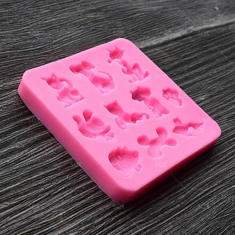 Силиконовая форма для помадки в форме животного инструменты украшения торта