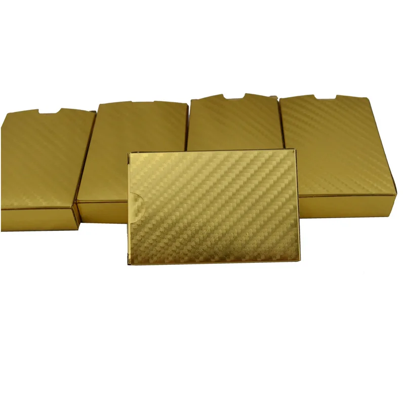 Одна колода Позолоченные игральные карты Обычная версия пластиковый покер в