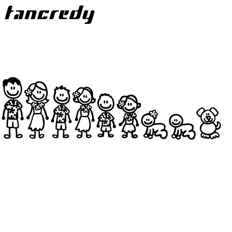 Tancredy 40 86*12 см большой семейный модный креативный мультяшный автомобильный стикер