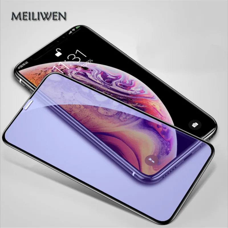 Защитное стекло-светильник синего и фиолетового цвета для iphone 6, 6 S, 7, 8 plus, X, стекло для iphone 7, 6, 8 X R, XS, Защитное стекло для экрана на iphone