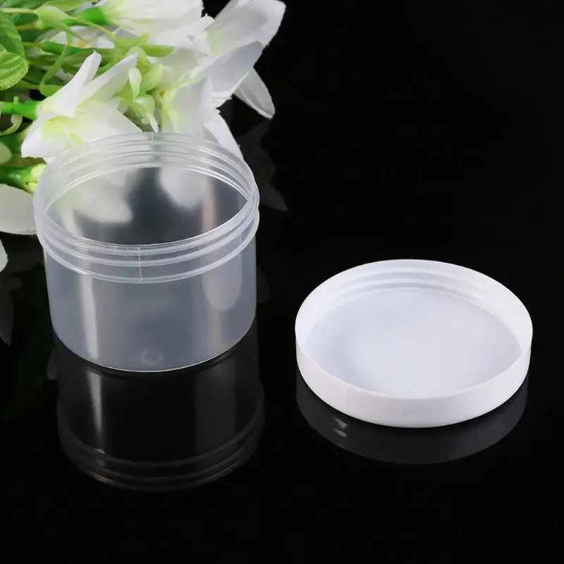 150ml Empty Container With Screw Lid Tranparent Organizer For Slime Light Clay Makeup Jar Cosmetic Pot Cream Bottle Nail Box | Дом и сад