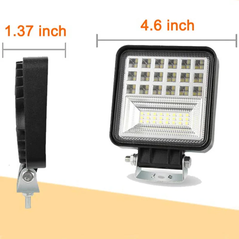 Светодиодный рабочий светильник 126 Вт прожектор для внедорожников 4x4 4 6 дюйма