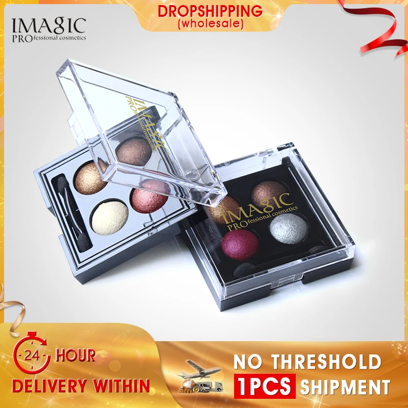 IMAGIC 4 Цвета Палитра теней для век матовые блестящие тени алмазные мерцающие