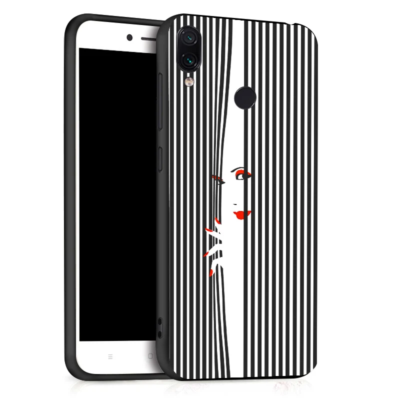Case For Xiaomi Redmi Note 7 5 Pro 8 Cases Coque 3D DIY Painted Black Flower Cat Cover On For Xiaomi Mi 9 SE Xiomi 9T Bumper