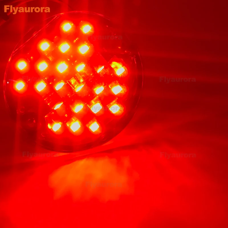 Передние светодиодные вставки для сигнала поворота flyaurora красный/красный 1157