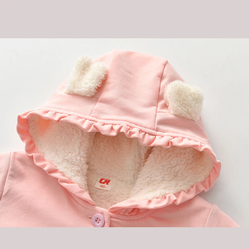 BibiCola New Arrived Winter Spring Baby Girls Long Sleeve Coat Jacket solid Hoodie Casual Outerwear 2-7Y | Детская одежда и обувь
