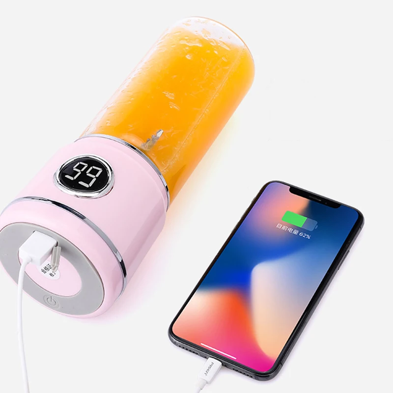 Портативный блендер Usb Перезаряжаемый персональный для коктейлей и смузи