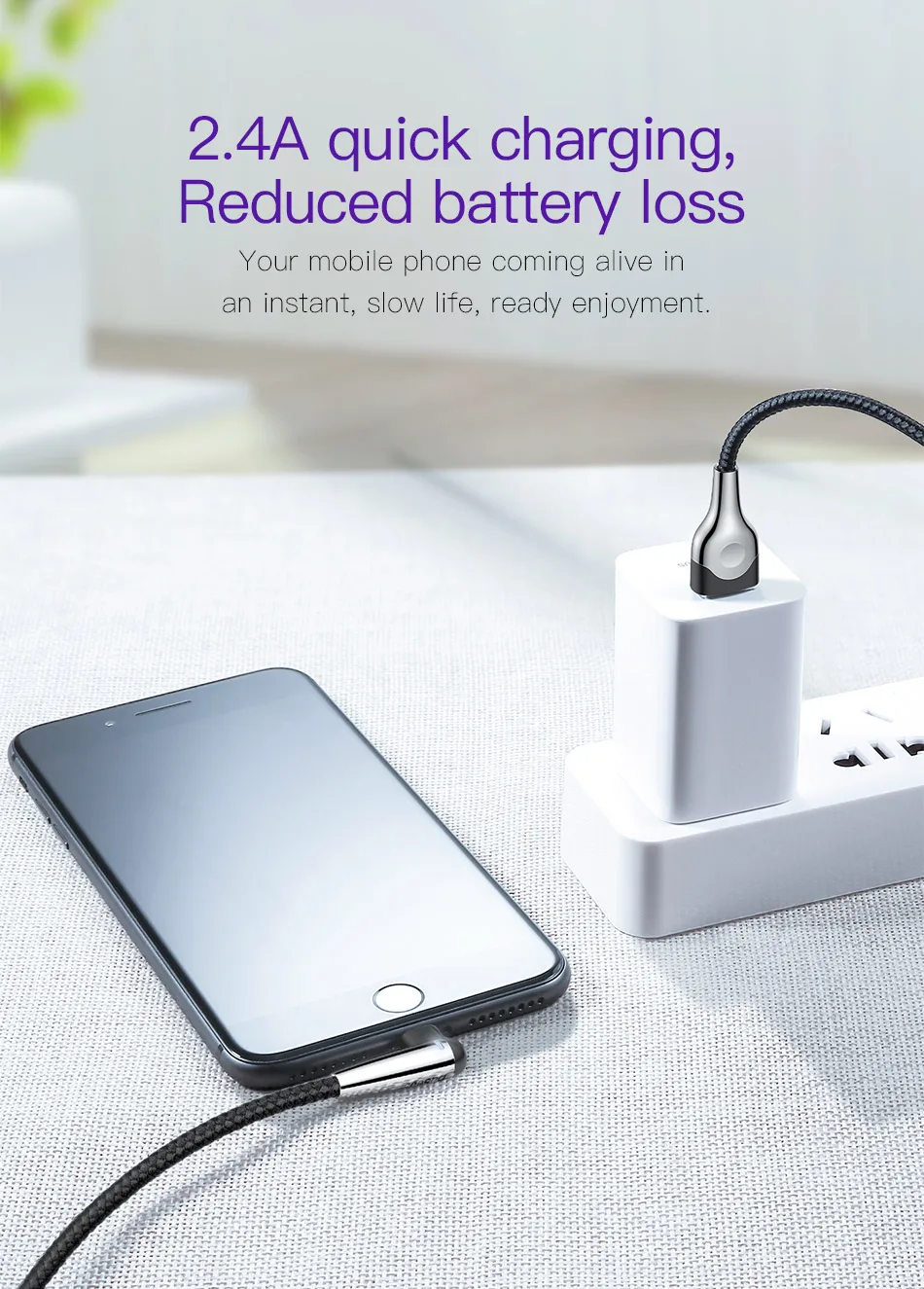 Baseus 90 градусов USB кабель для iPhone Xs Max Xr X 8 7 6 6S Plus Быстрая зарядка зарядное устройство кабель для мобильных игр изгиб данных провод шнур