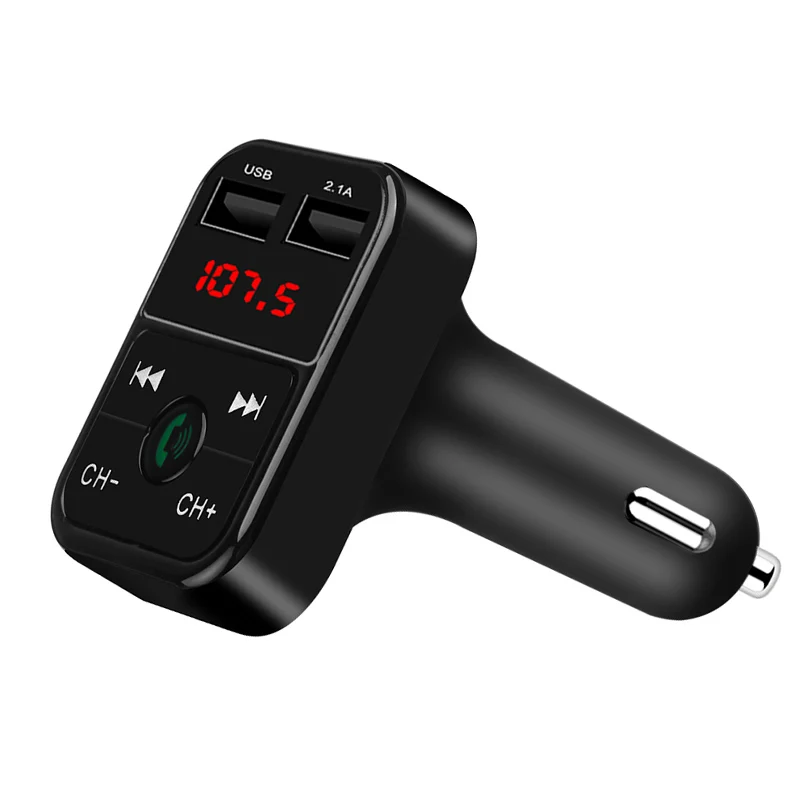 Беспроводной fm-передатчик Bluetooth 4,2 Handsfree автомобильный комплект MP3 плеер TF карта U диск AUX с микрофоном 2.1A двойной USB зарядное устройство