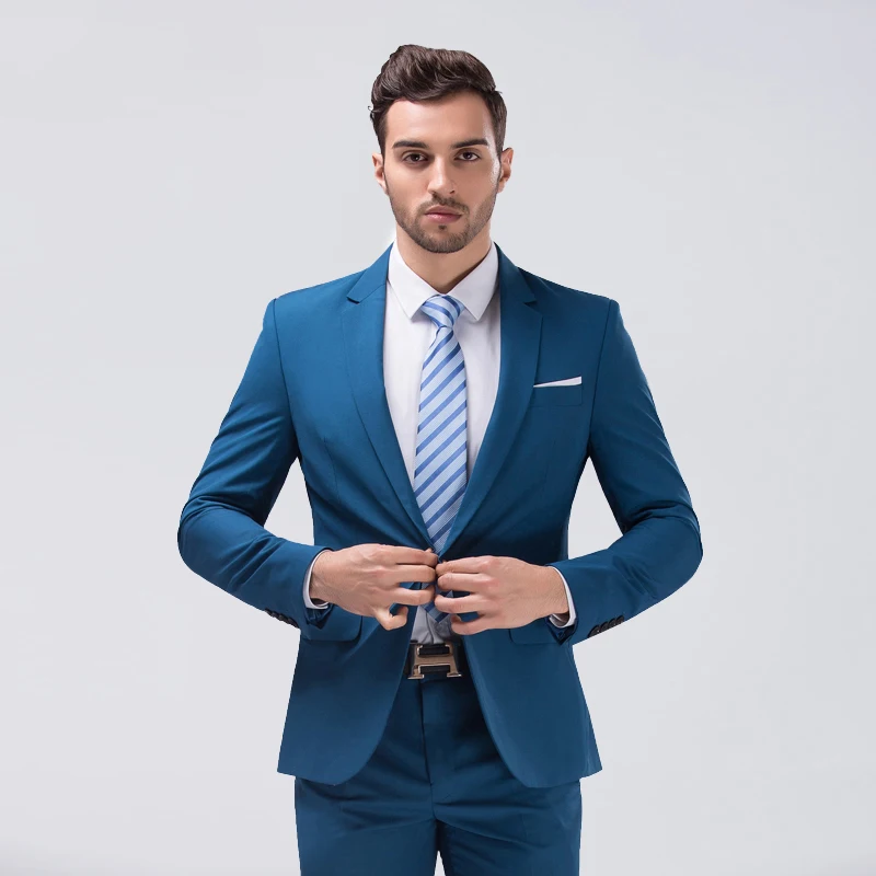 Желанная пора Для Мужчин зеленый вечерние костюм Slim Fit Новая мода фиолетовый и