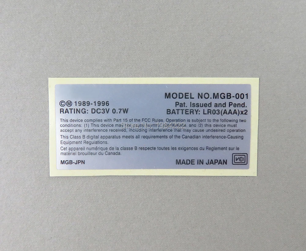 100 шт./лот замена для Nintendo Game Boy этикетка наклейка GameBoy GBA GBC GBP SP задняя бирка