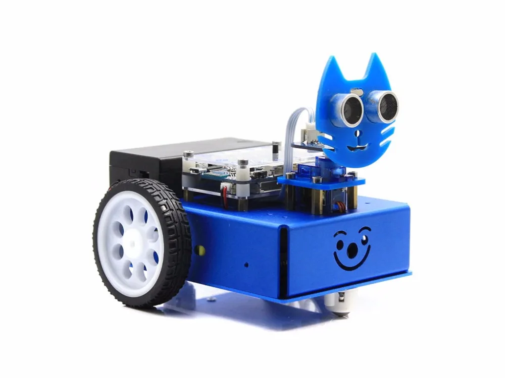 KitiBot-MG-W (EN), Starter Robot, Wheeled intelligent robot learning board package, raphical Programming, 2WD Version