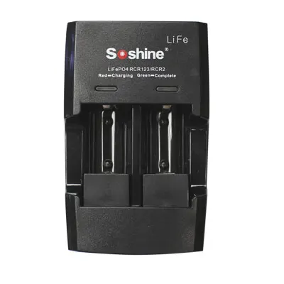Soshine lifepo4 RCR123 CR2 16340 Батарея быстрого Зарядное устройство с 2 шт. 300 мАч 3.0 В