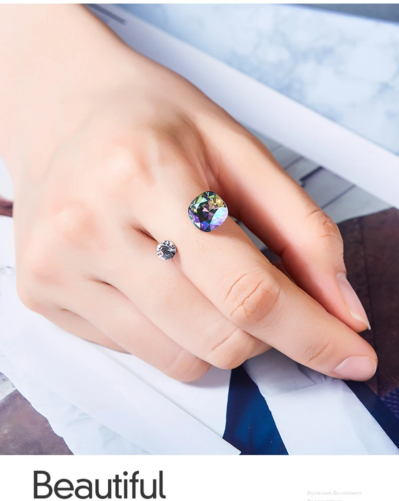 Новые модные открытые кольца MALANDA с настоящим кристаллом swarovski для женщин
