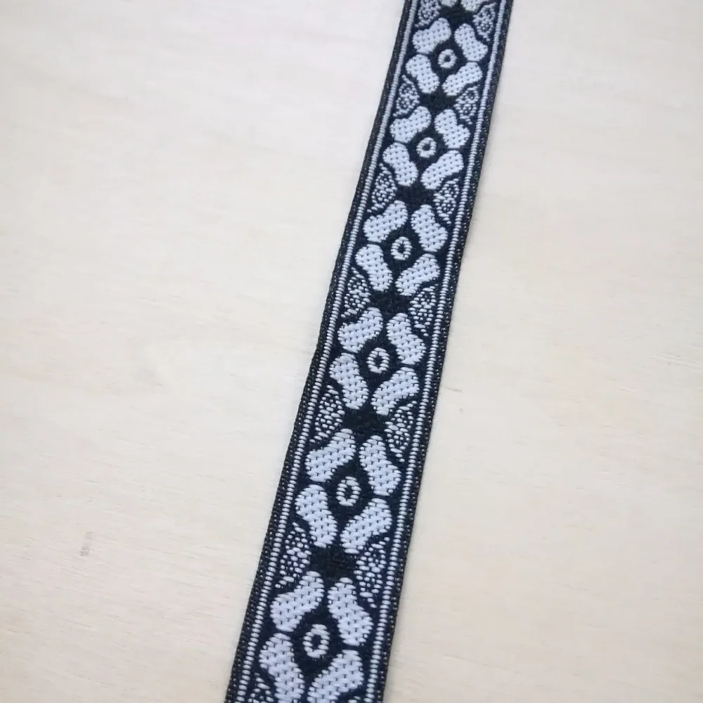 2cm 20mm 7/8' Black White Flower Diy Ethnic Trim Handmade Lace Bedding Costume Curtain Laciness National Jacquard Ribbon Webbing | Дом и